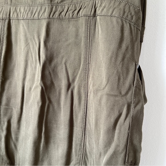 Free People Olive Green Rayon Mini Dress size 2 - Picture 5 of 6